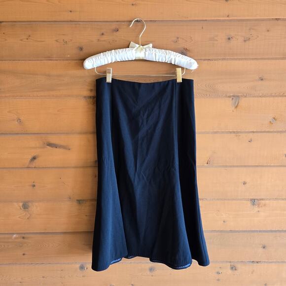 M.M Lafleur The Bushwick Skirt Black 6 Flowy Hip Skimming Flare Back Zip Bottom - Picture 2 of 6